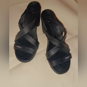 Solid Black Crocs Sandal